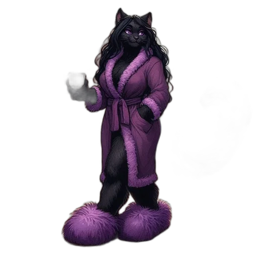 creature, 3d render, concept art, long-haired transparent PNG cut-out