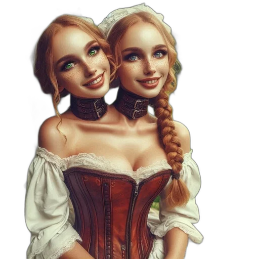 dress, face, fantasy art, oil painting transparent PNG cut-out