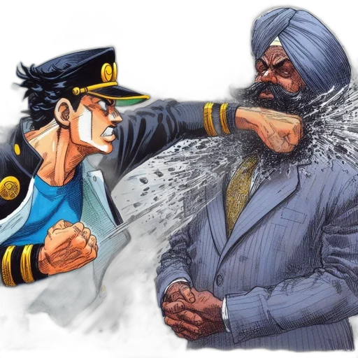 comic book art, intense, altercation, occurs transparent PNG cut-out