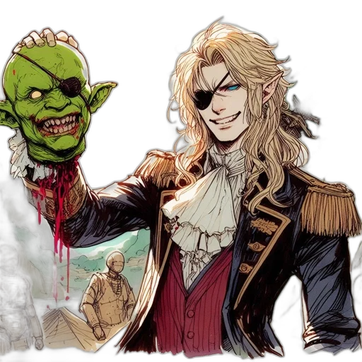 concept art, fantasy art, comic book art, cartoon transparent PNG cut-out