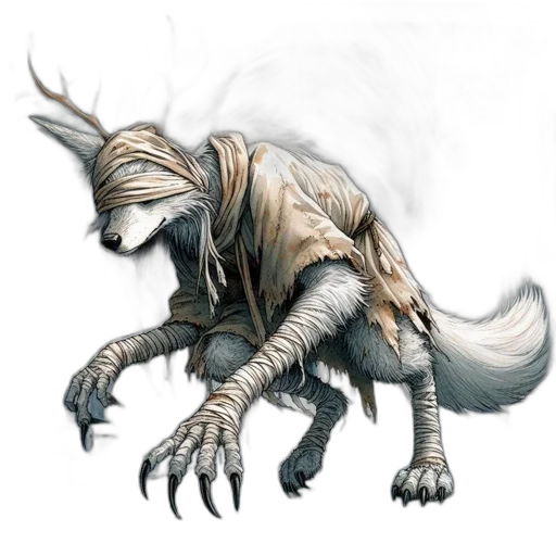 creature, animal, dragon, staff transparent PNG cut-out