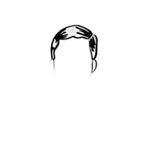 hair, face, mask, staff transparent PNG cut-out