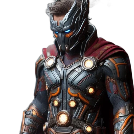 mask, robot, concept art, comic book art transparent PNG cut-out