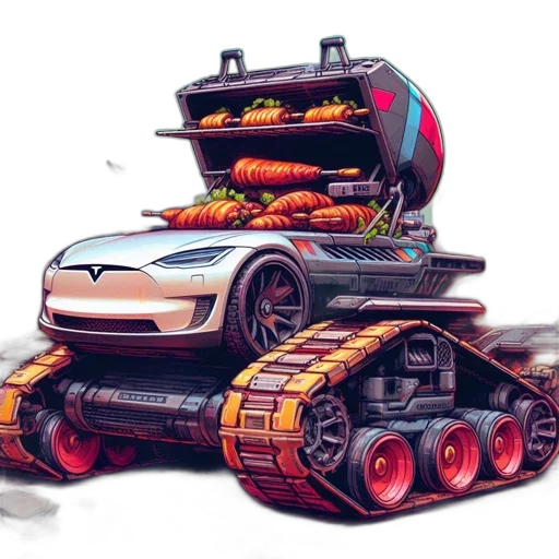 car, robot, weapon, food transparent PNG cut-out