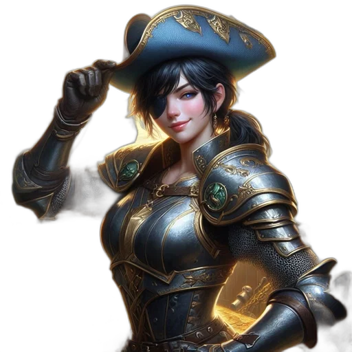 hat, staff, weapon, fantasy art transparent PNG cut-out