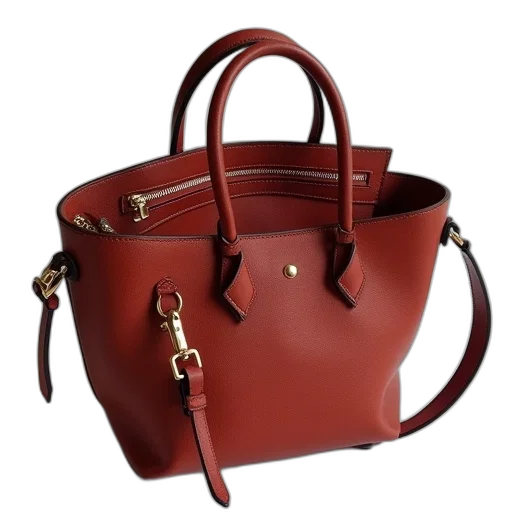 red, celine, handbag, zipper transparent PNG cut-out