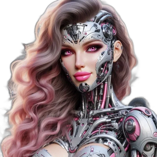 robot, mask, face, fantasy art transparent PNG cut-out