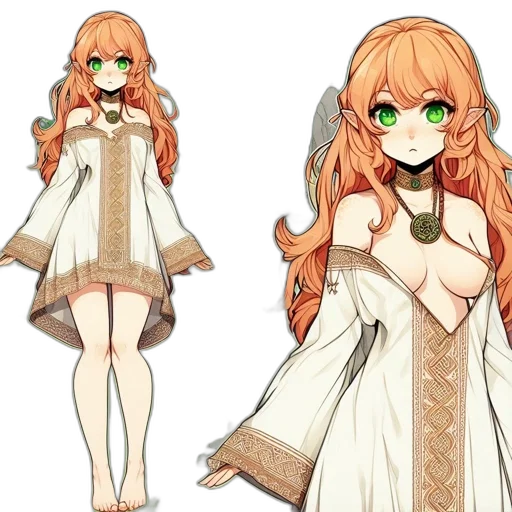 dress, concept art, anime, pixel art transparent PNG cut-out
