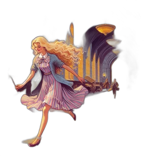 dress, staff, crown, dragon transparent PNG cut-out