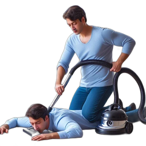 furniture, two, men, shown transparent PNG cut-out