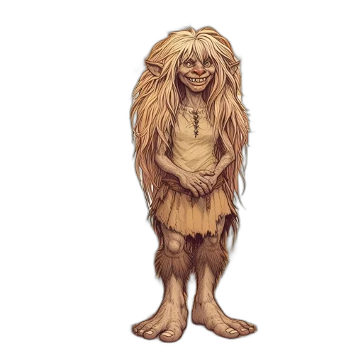 creature, animal, hair, staff transparent PNG cut-out