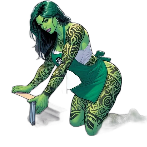 comic book art, concept art, fantasy art, cartoon transparent PNG cut-out