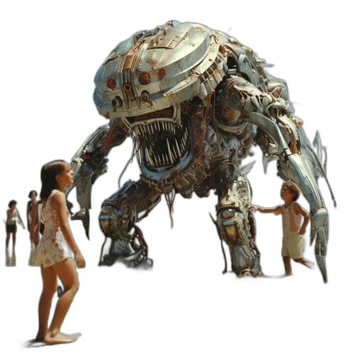 robot, creature, animal, weapon transparent PNG cut-out