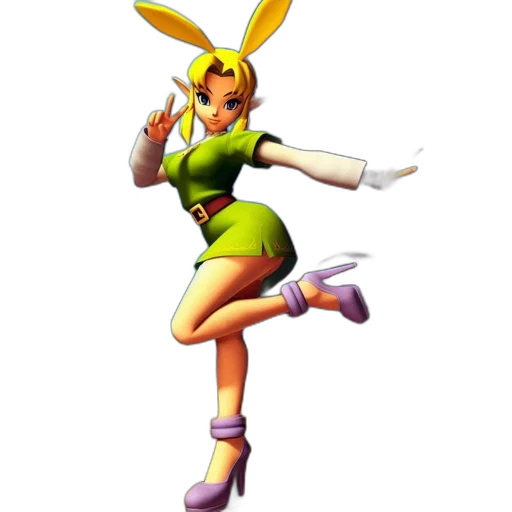 dress, staff, animal, 3d render transparent PNG cut-out