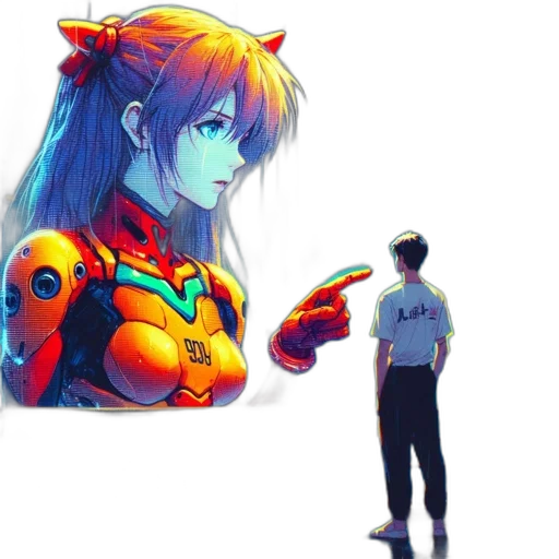 robot, weapon, staff, sword transparent PNG cut-out