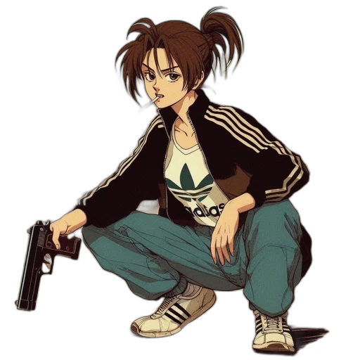 jacket, weapon, cyberpunk, concept art transparent PNG cut-out