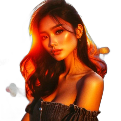 face, photorealistic, oil painting, fantasy art transparent PNG cut-out