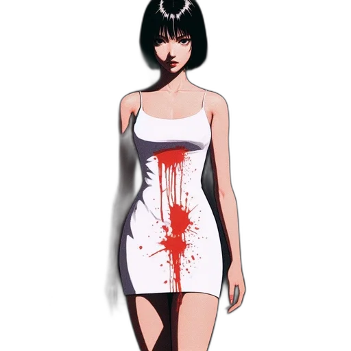 dress, concept art, comic book art, pixel art transparent PNG cut-out