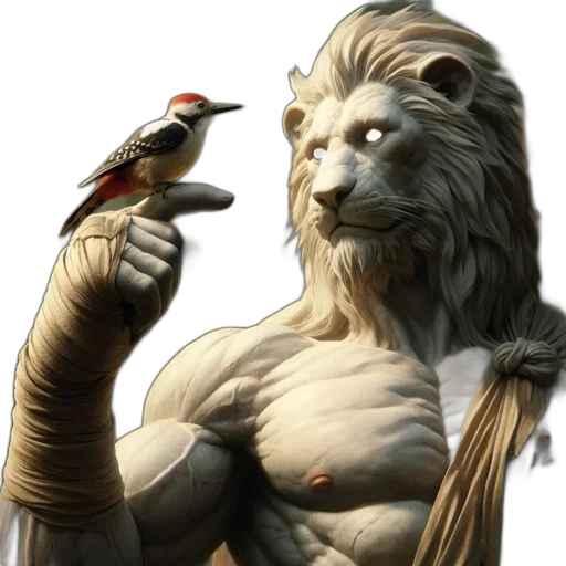 animal, staff, creature, fantasy art transparent PNG cut-out