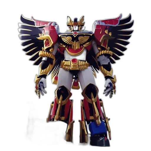 robot, concept art, 3d render, gold transparent PNG cut-out