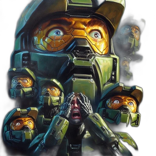 robot, face, mask, concept art transparent PNG cut-out