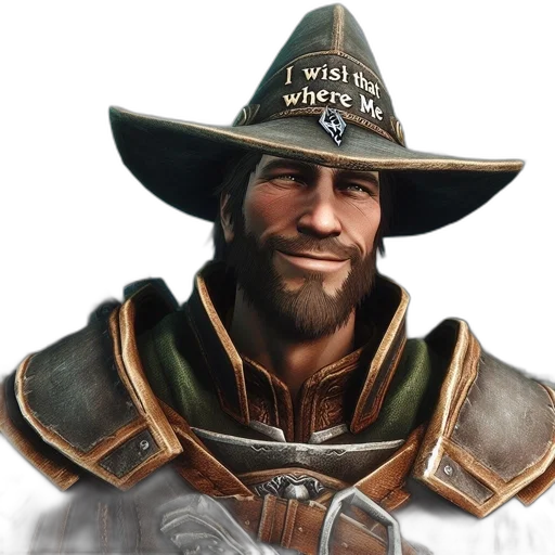 hat, staff, weapon, face transparent PNG cut-out