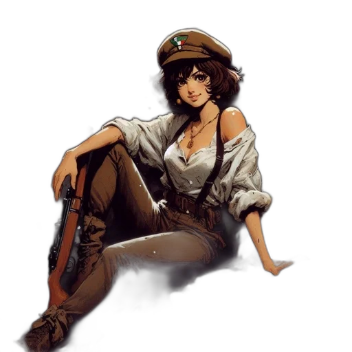 hat, staff, dress, concept art transparent PNG cut-out