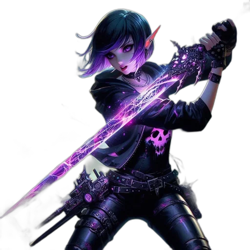 sword, staff, weapon, fantasy art transparent PNG cut-out