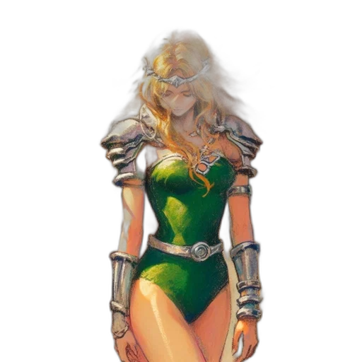 dress, concept art, fantasy art, comic book art transparent PNG cut-out