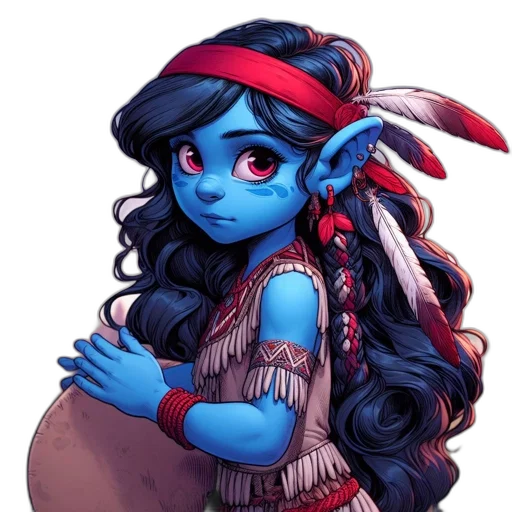 mask, creature, staff, face transparent PNG cut-out