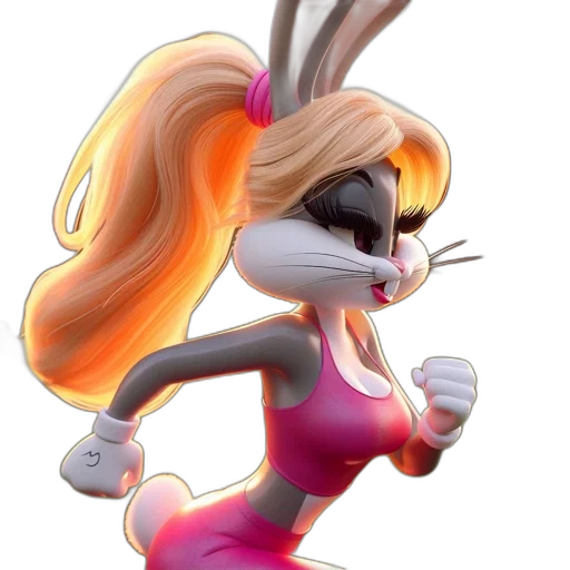 hair, cartoon, concept art, 3d render transparent PNG cut-out