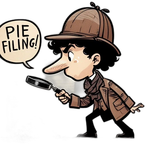 cartoon, comic book art, concept art, sherlock transparent PNG cut-out