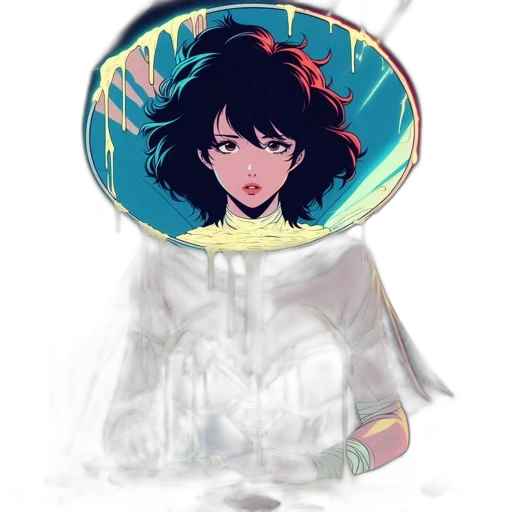 umbrella, mask, jacket, staff transparent PNG cut-out