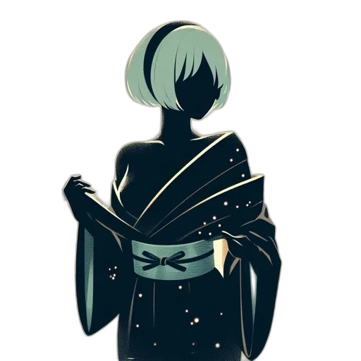 jacket, dress, staff, robot transparent PNG cut-out