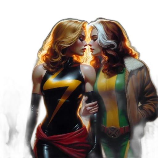 comic book art, concept art, neon lights, fire transparent PNG cut-out