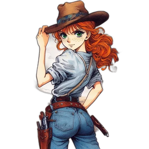 hat, staff, weapon, anime transparent PNG cut-out