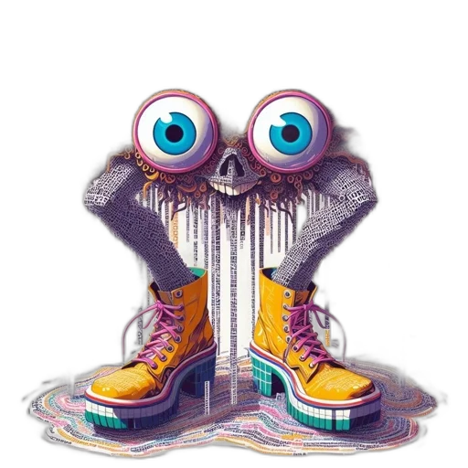 robot, shoes, creature, face transparent PNG cut-out