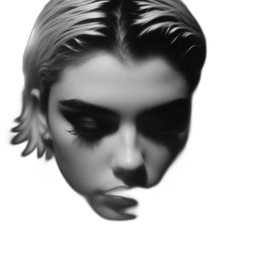 face, mask, hair, crown transparent PNG cut-out