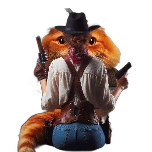 animal, weapon, jacket, hat transparent PNG cut-out