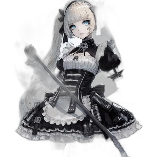 dress, staff, robot, weapon transparent PNG cut-out