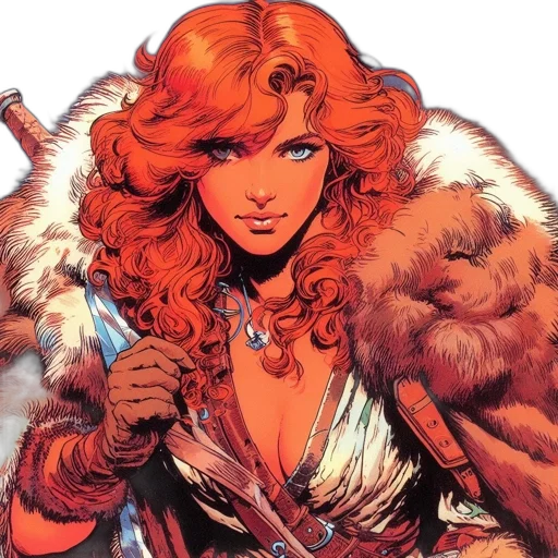 comic book art, concept art, fantasy art, illustrated transparent PNG cut-out