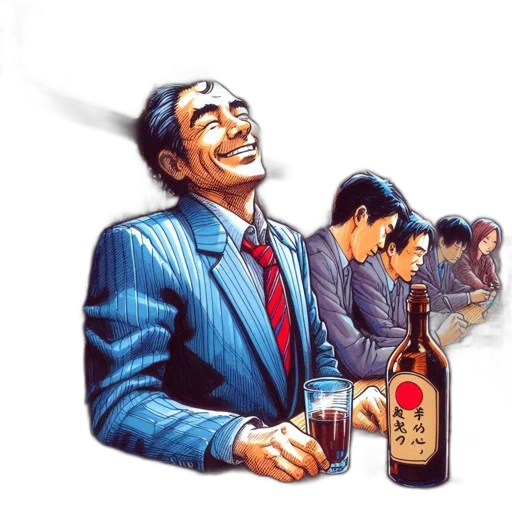 jacket, bottle, umbrella, comic book art transparent PNG cut-out