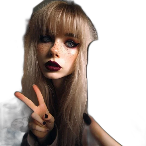 hair, face, creature, mask transparent PNG cut-out