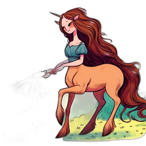 hair, fantasy art, concept art, watercolor transparent PNG cut-out