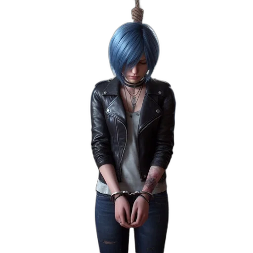 jacket, hair, jewelry, hat transparent PNG cut-out