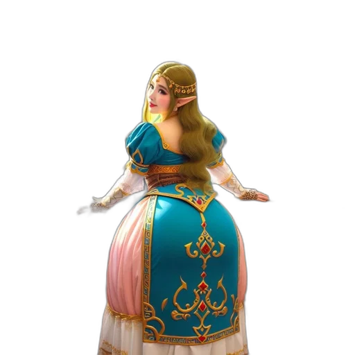 dress, crown, staff, jewelry transparent PNG cut-out