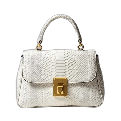 white, snake, skin, purse transparent PNG cut-out