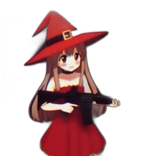 staff, hat, weapon, dress transparent PNG cut-out