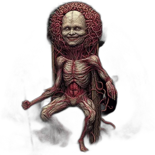 creature, mask, face, staff transparent PNG cut-out