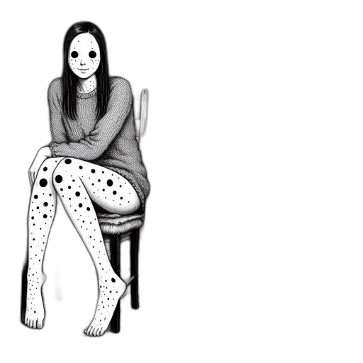 dress, furniture, face, shoes transparent PNG cut-out